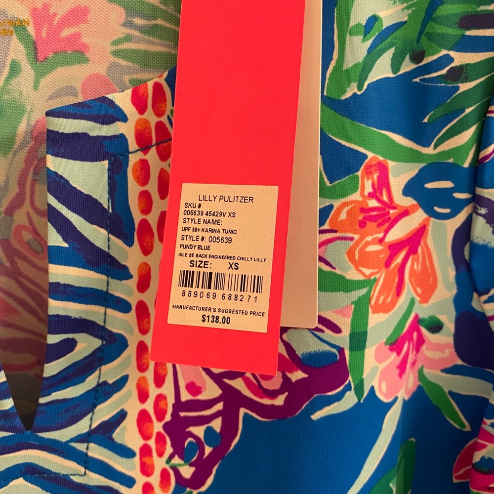 Lilly Pulitzer UPF 50 ChillyLilly Karina Tunic  XS - Picture 6 of 9